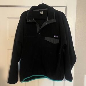 Patagonia Synchilla Black with Teal Trim